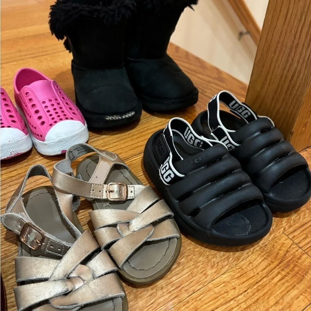 Bundle of 8 Pairs of Shoes: UGGS, Sandals, Sneakers, Zara